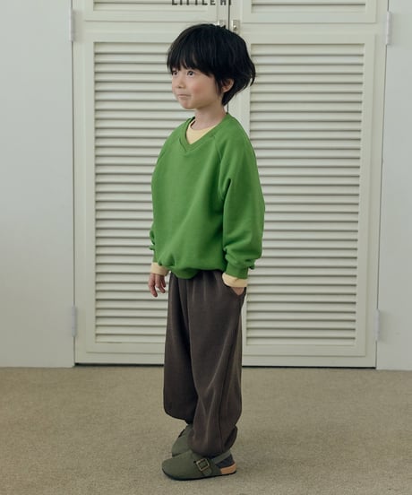 【LITTLE HI】【予約商品】Simple vneck pullover【80-120cm】