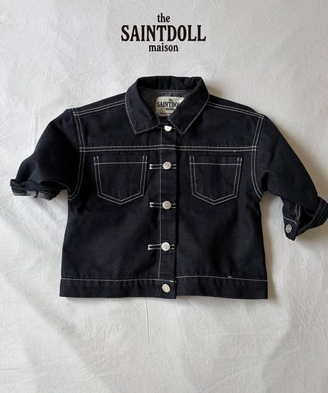 【saont doll】【予約商品】stitch denim set up-tops-【90-150cm】