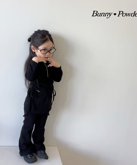 【BUNNY POWDER】【予約商品】half zip tight tops【90-150cm】
