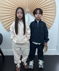 【OUR】【予約商品】half zip set up【90cm-160cm】