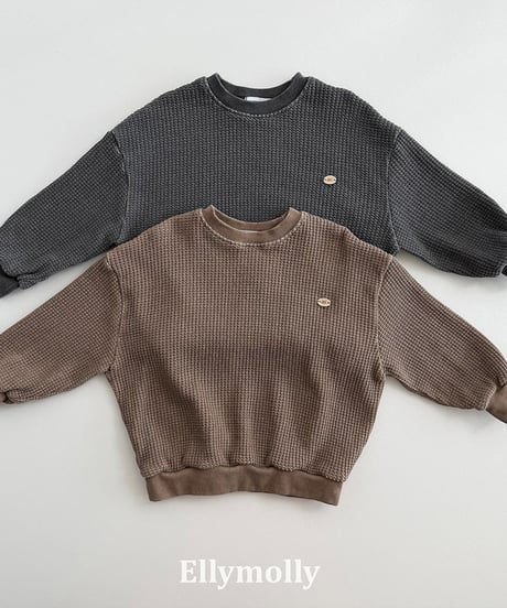 【ELLYMOLLY】【予約商品】waffle pullover【80-150cm】