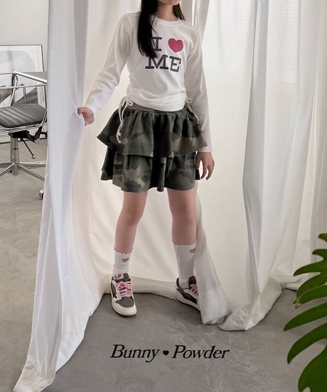 【BUNNY POWDER】【予約商品】I♡ME short long tee【90-150cm】