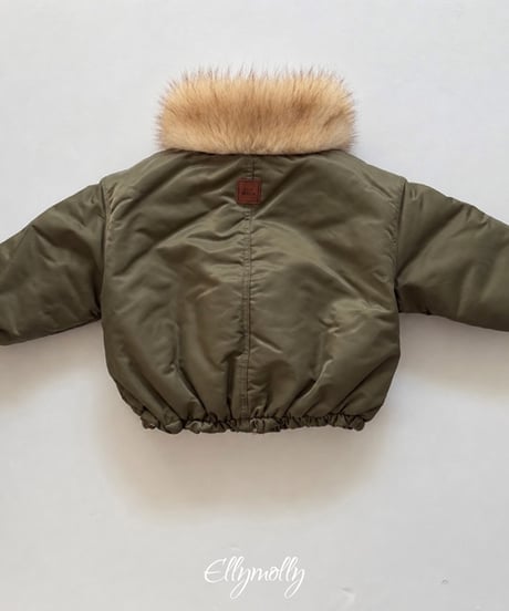 【Ellymolly】【予約商品】fur military jacket【80-130cm】