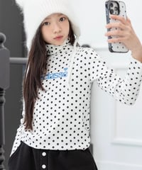 【ZANCLOVER】【予約商品】dot highneck tops【70-150cm】