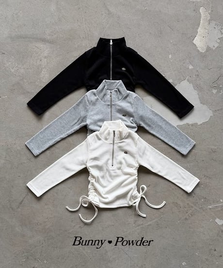 【BUNNY POWDER】【予約商品】half zip tight tops【90-150cm】