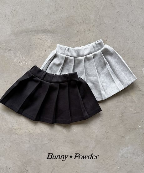 【BUNNY POWDER】【予約商品】sweat pleats mini skirt【90-150cm】