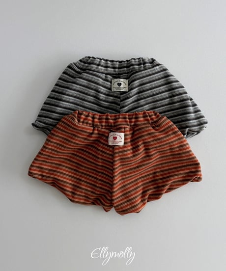 【Ellymolly】【予約商品】multi border pumpkin pants【70-130cm】