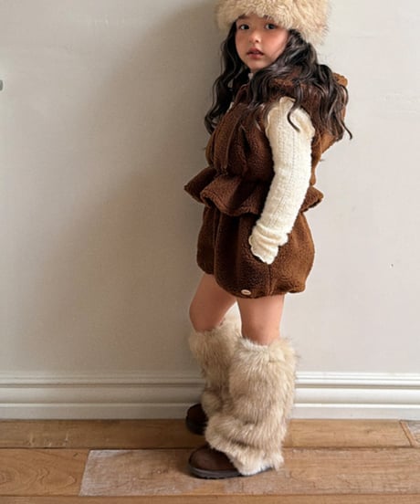 【Ellymolly】【予約商品】fur leg warmer