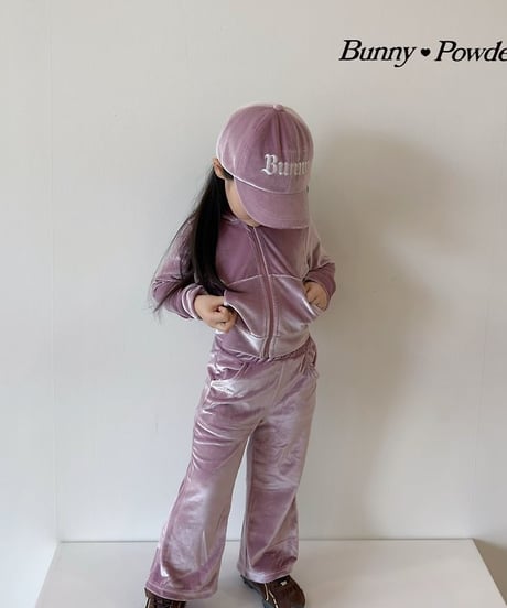 【BUNNY POWDER】【予約商品】velours setup -parka-【90-150cm】