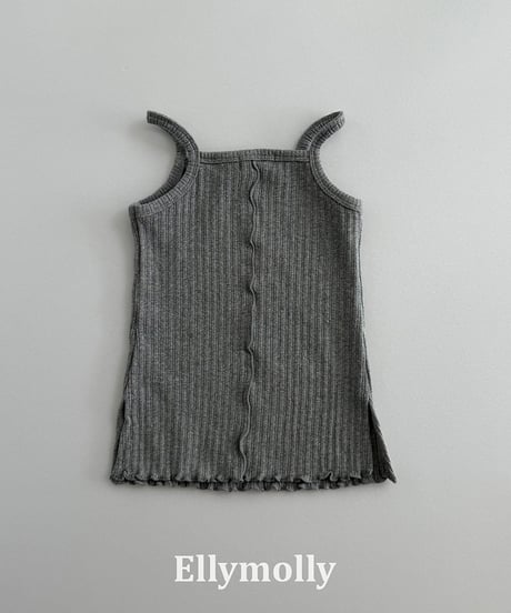【ELLYMOLLY】【予約商品】rib simple one-piece【80-130cm】