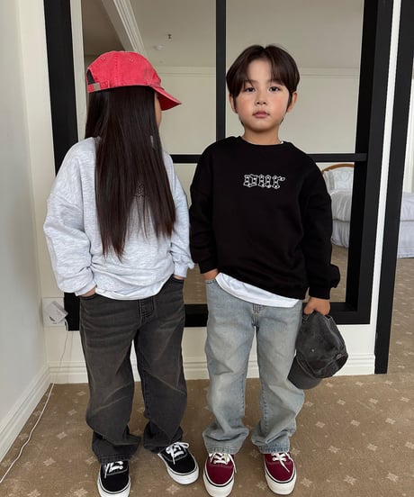 【OUR】【予約商品】LOGO linestone pullover【90-160cm】