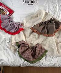 【saont doll】【予約商品】check apron skirt【S.M.L】