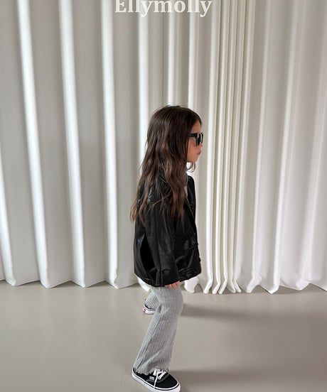 【ELLYMOLLY】【予約商品】rib simple flare pants【80-130cm】