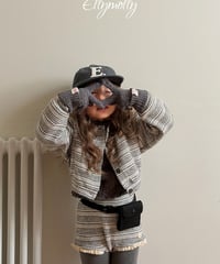 【Ellymolly】【予約商品】multi border frill shortpants【70-130cm】