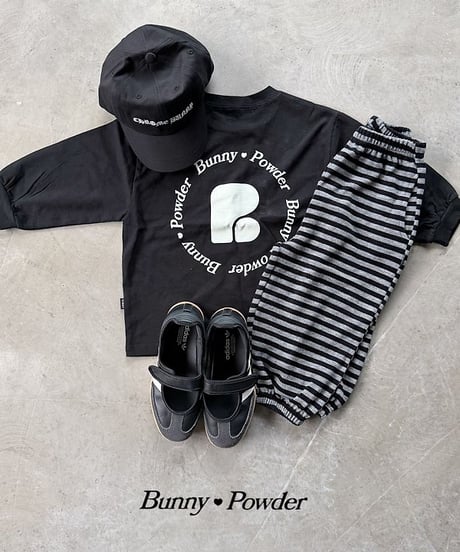 【BUNNY POWDER】【予約商品】bunny logo big long tee【90-150cm】【MOM】