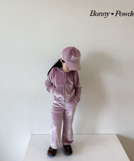 【BUNNY POWDER】【予約商品】BUNNY  velours logo cap