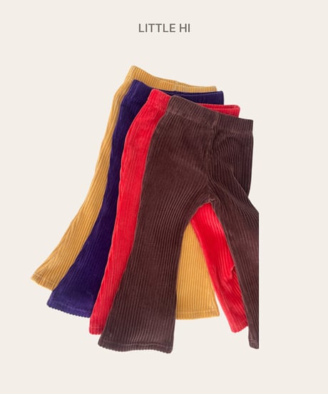 【LITTLE HI】【予約商品】color flare pants【80-120cm】
