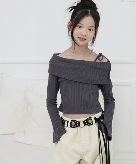 【ZANCLOVER】【予約商品】offshoulder knit tops【70-150cm】