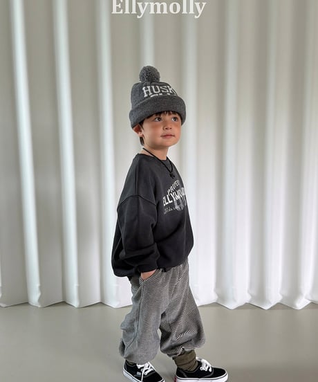 【ELLYMOLLY】【予約商品】LOGO damage pullover【80-150cm】