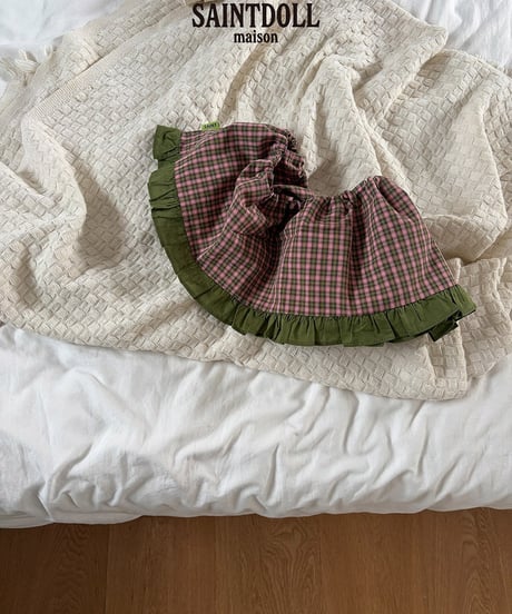 【saont doll】【予約商品】check apron skirt【S.M.L】