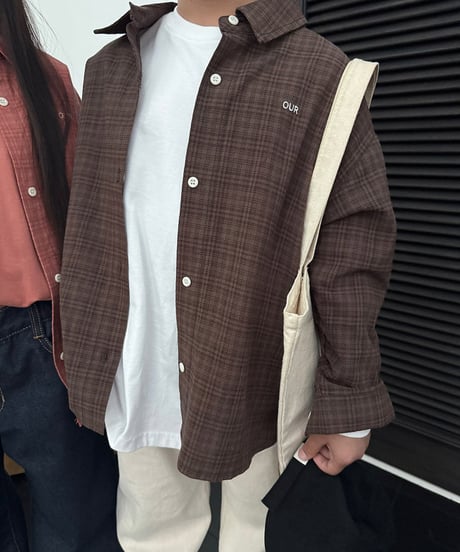 【OUR】【予約商品】maple check shirt【90-160cm】
