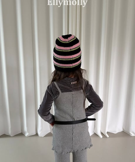 【ELLYMOLLY】【予約商品】rib simple one-piece【80-130cm】