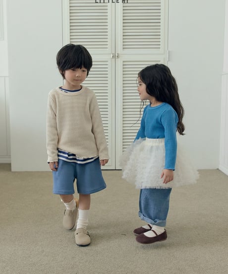 【LITTLE HI】【予約商品】frill tierd tulle skirt【80-120cm】