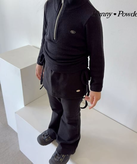 【BUNNY POWDER】【予約商品】half zip tight tops【90-150cm】