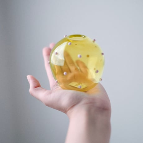 umu vase dot - green × pink  -