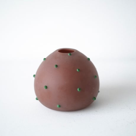 umu vase dot - brown × green -