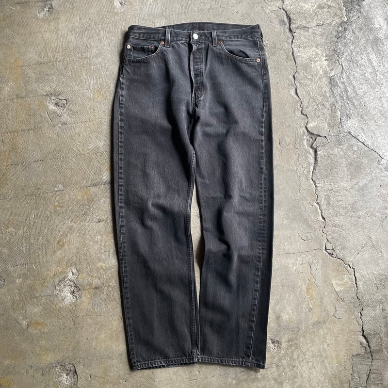 97年 USA製Levi's 501 ストレートデニム 後染ブラック バレンシア 1997s Levi's 501 black denim pants | sui & shara