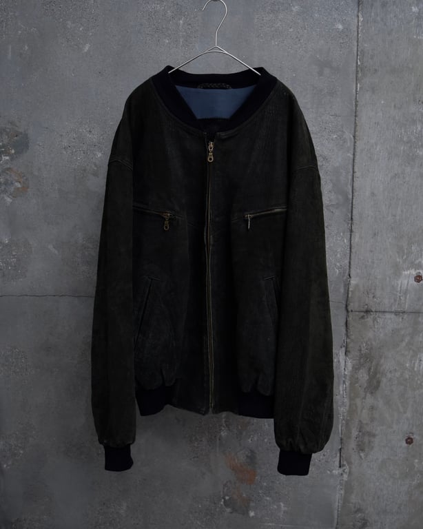 80's Roy Robson lamb leather bomber jacket