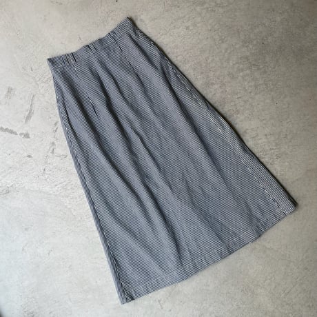 hickory striped cotton long skirt