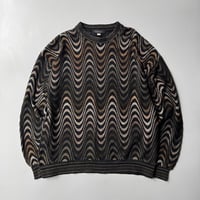 BACHRACH abstract wave pattern knit