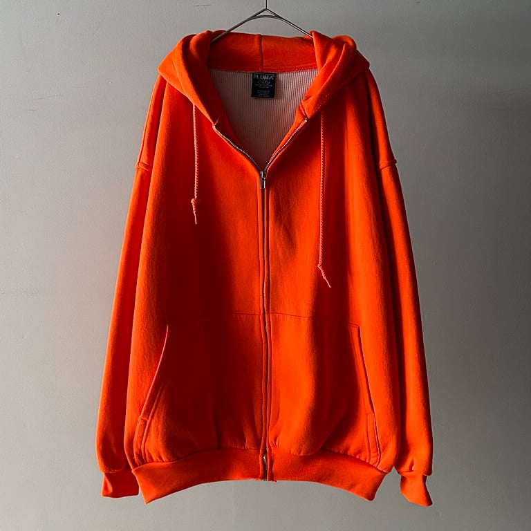 2000年代 パーカー（00s PLUMA double face sweat zip hoodie "orange"）
