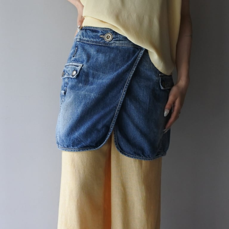00s Armani jeans denim short skirt made in italy｜アルマーニ