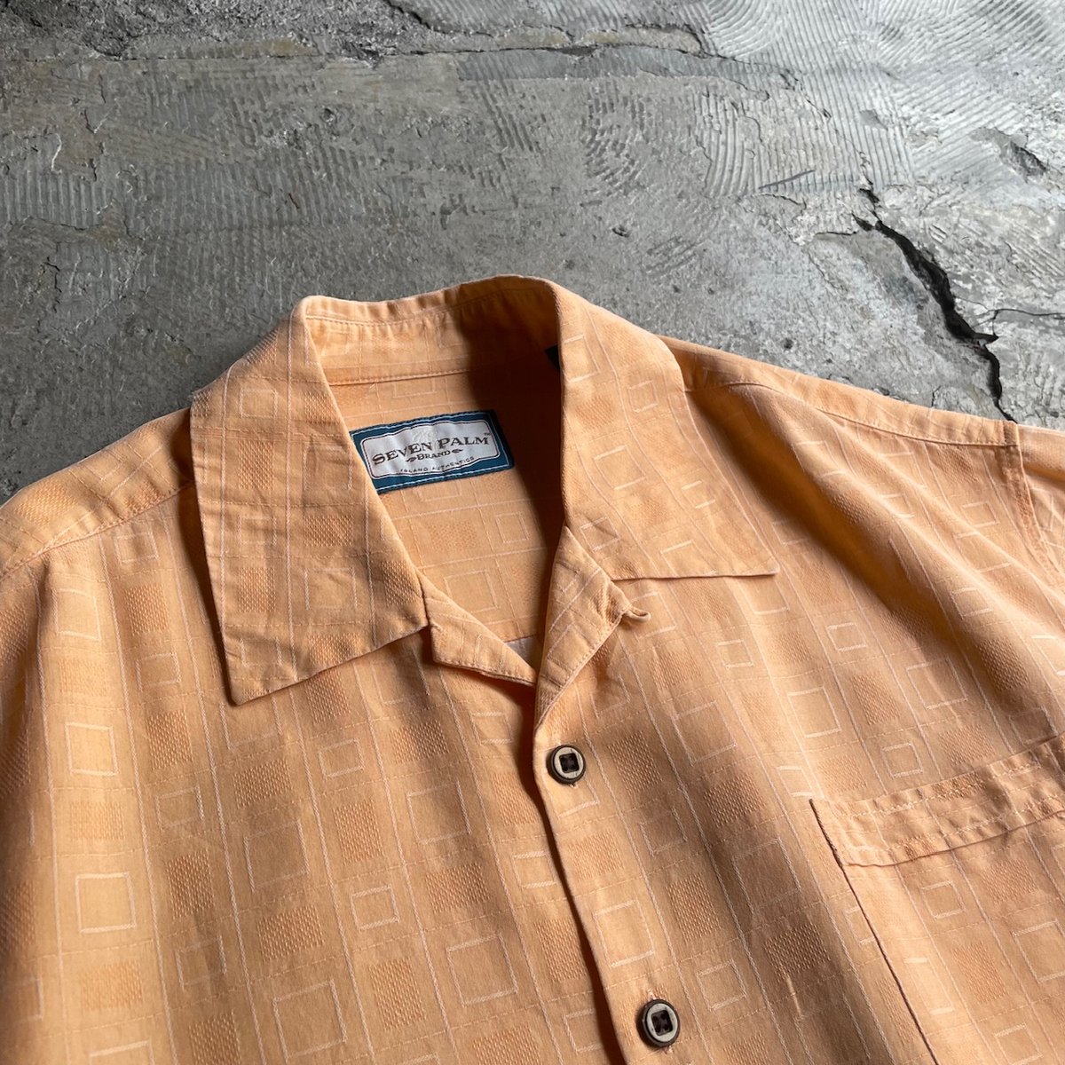 00s all pattern silk open collar S/S shirt | s