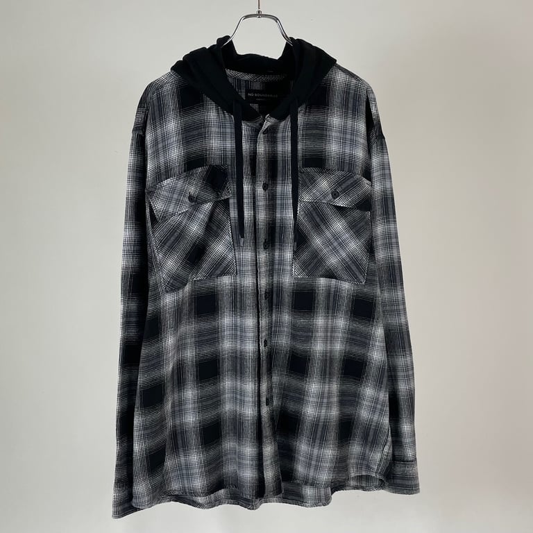 ネルシャツ（NO BOUNDARIES fooded flannel shirt）