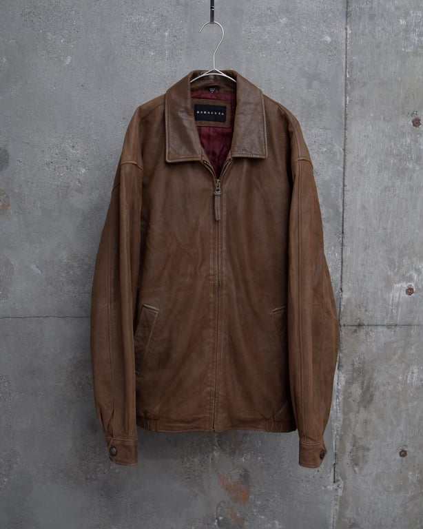 2000年代 レザージャケット（00’s BARACUTA single zip leather jacket）