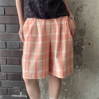 Plaid pattern 2tuck shorts