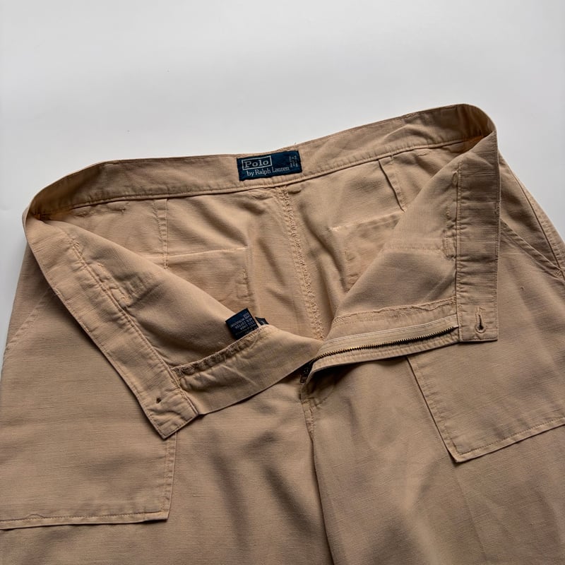 90s Ralph Lauren linen×cotton baker shorts | su