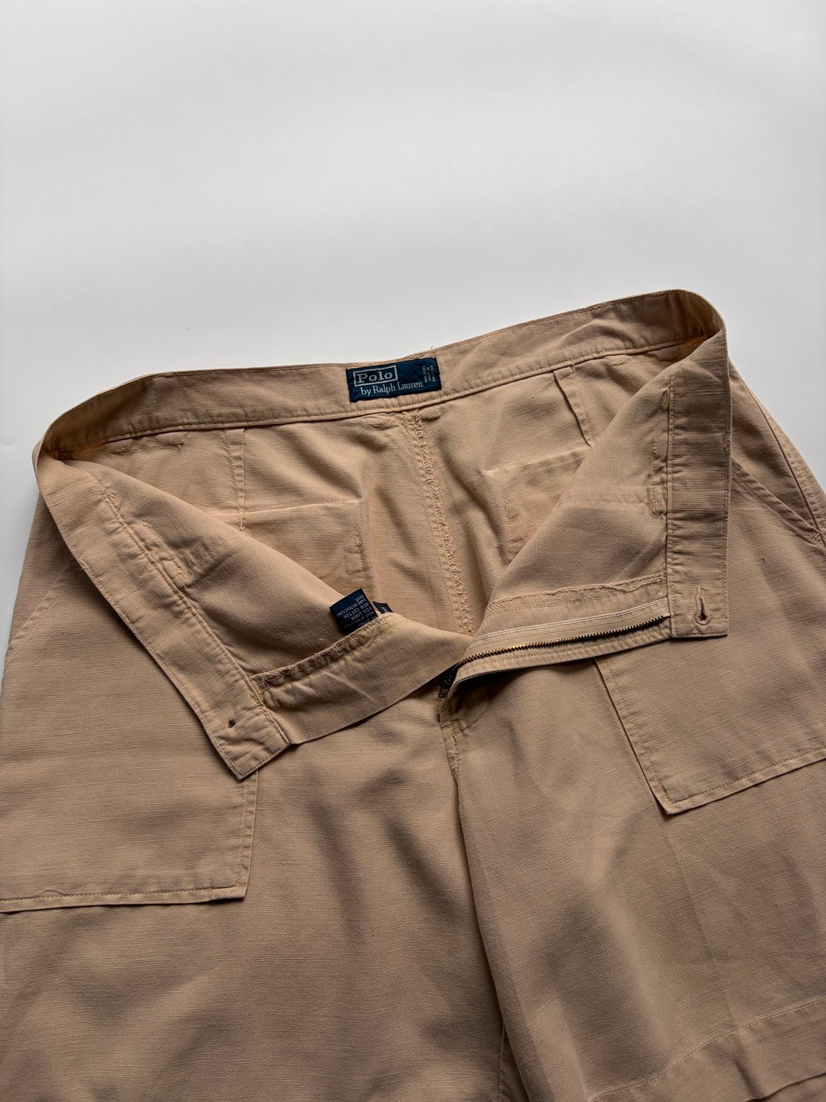 90s Ralph Lauren linen×cotton baker shorts | su