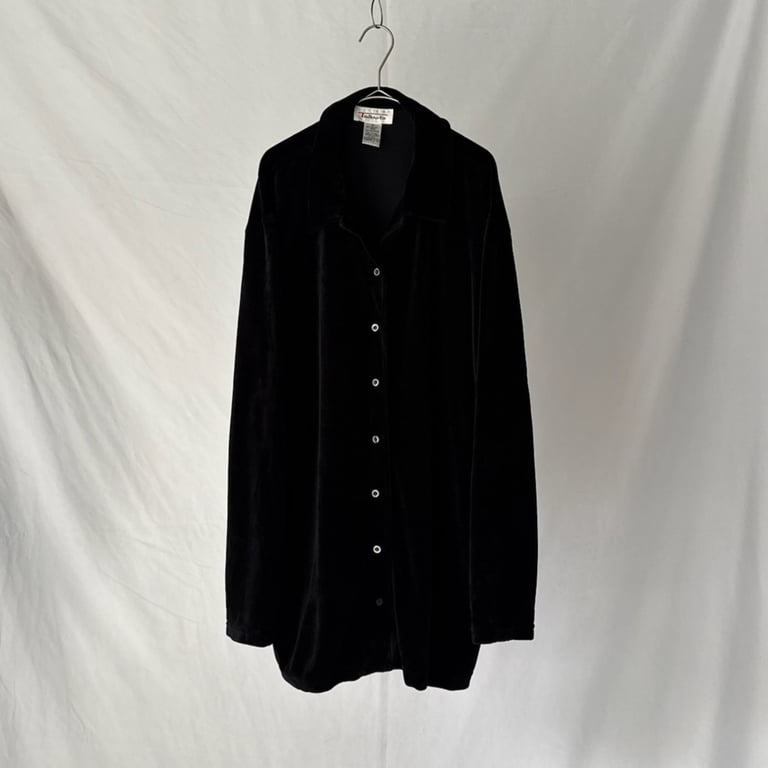 開襟シャツ（Talbots open collar velour shirt）
