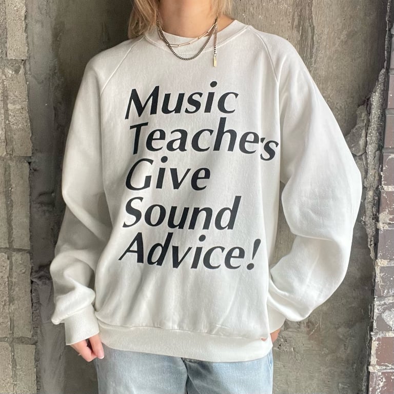 80's~ message print sweat
