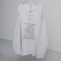 00s printed henry neck L/S T-shirt