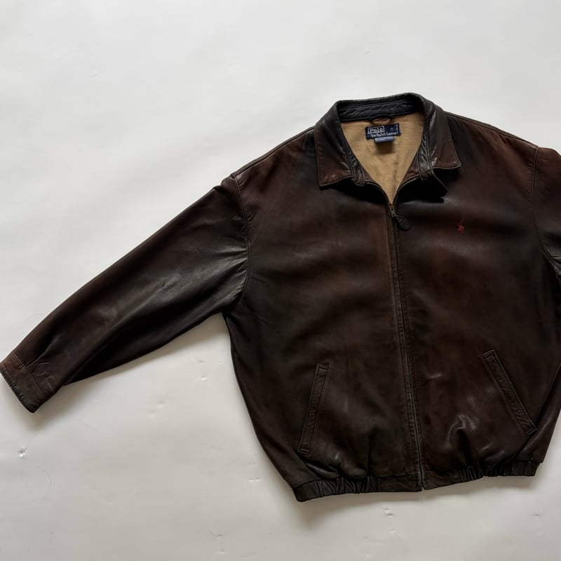 90s Ralph Lauren leather swing top 