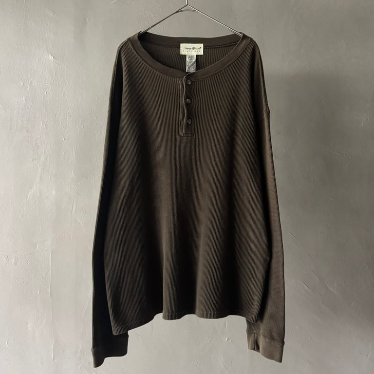 90年代 エディーバウアー ロンT（90s~ Eddie bauer henley neck tops “made in BRUNEI DARUSSALAM”）