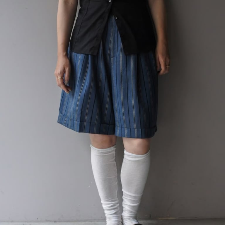 90年代 ショートパンツ（90s Stripe pattern slacks shorts）