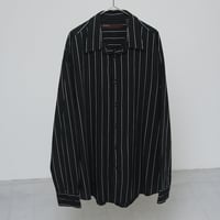 00s perry ellis  stripe pattern cotton L/S shirt