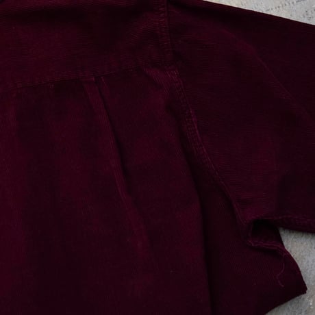 40’s~ PILGRIM corduroy open collar shirt
